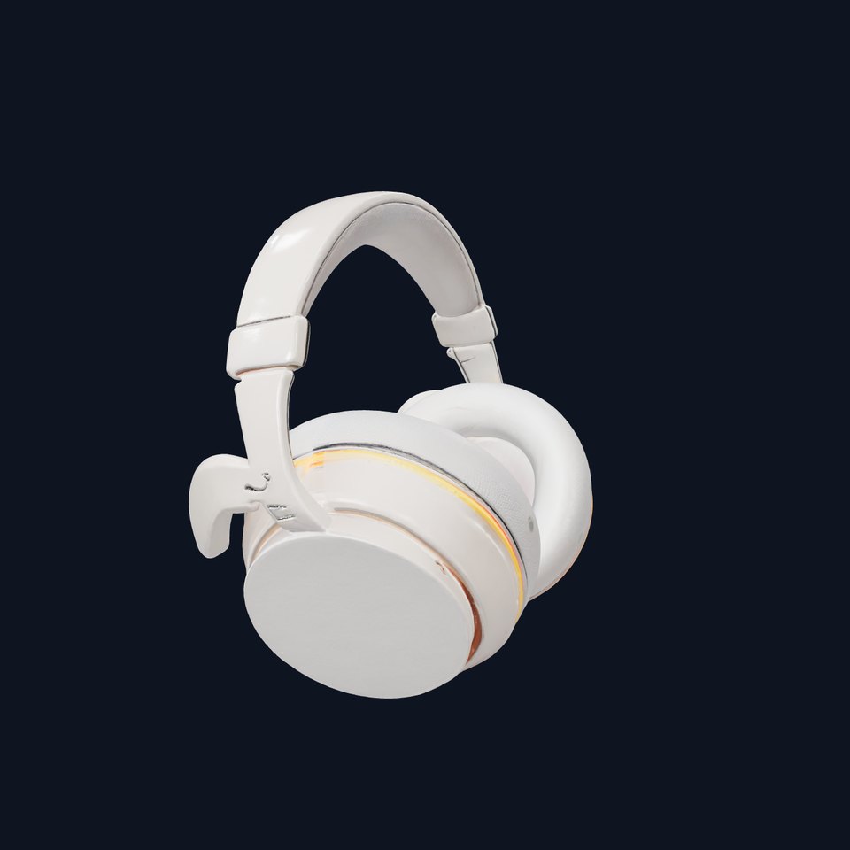 Futuristic Wireless Headphones with LED Accents model pack